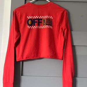 Vans printed long-sleeve cropped Tee